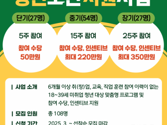 청년도전지원사업 참여자 모집(모집 완료)